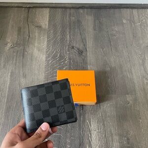 Louis Vuitton Graphite Checkered Card Holder